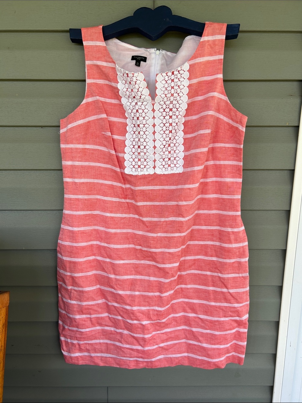 Talbots linen cotton blend tank dress size 16P